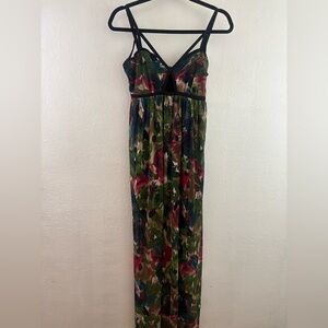 Poppy Lux colorful floral print maxi dress spaghetti straps keyhole cutout 4